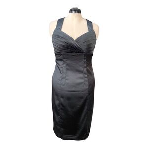 ▪️Calvin Klein Elegant Black Midi Dress with Cross Back▪️